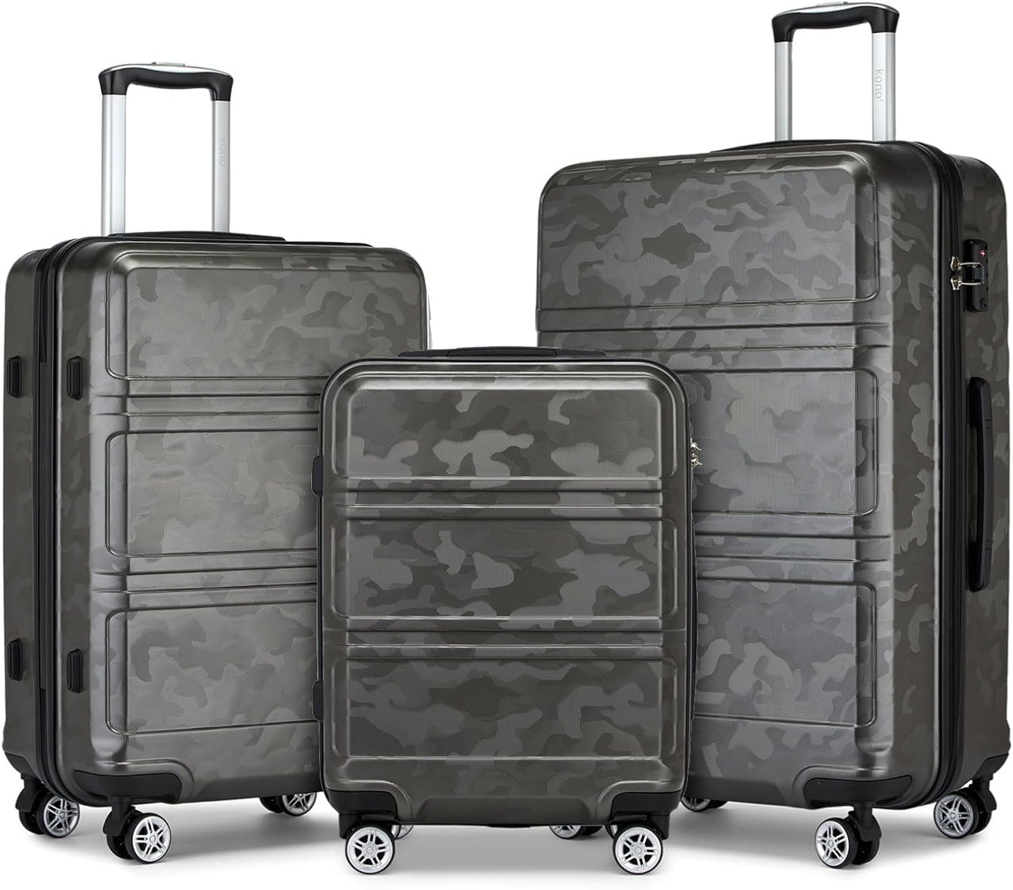 Reisekoffer, M (55cm) Grau/Camouflage