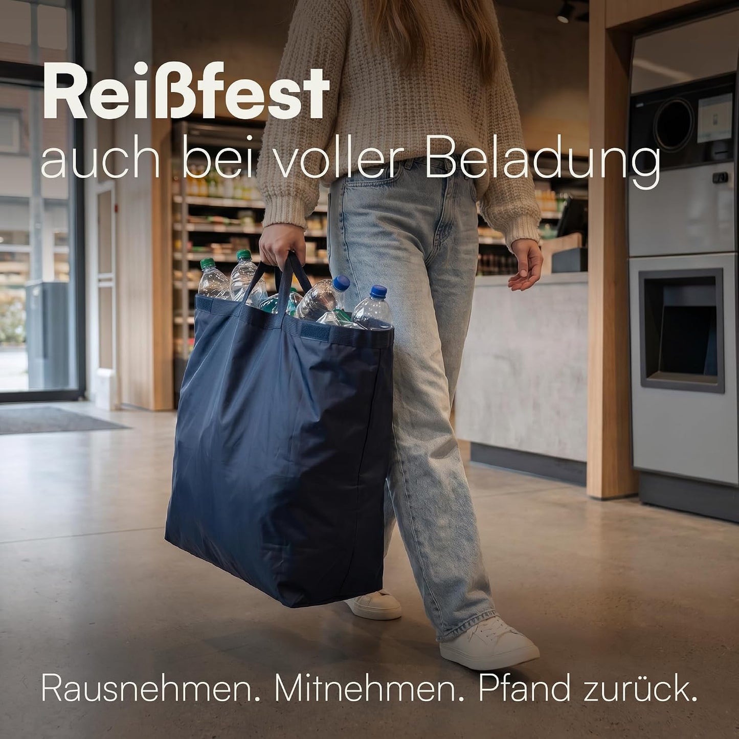 Pfandflaschen Sammelbehälter, Blau
