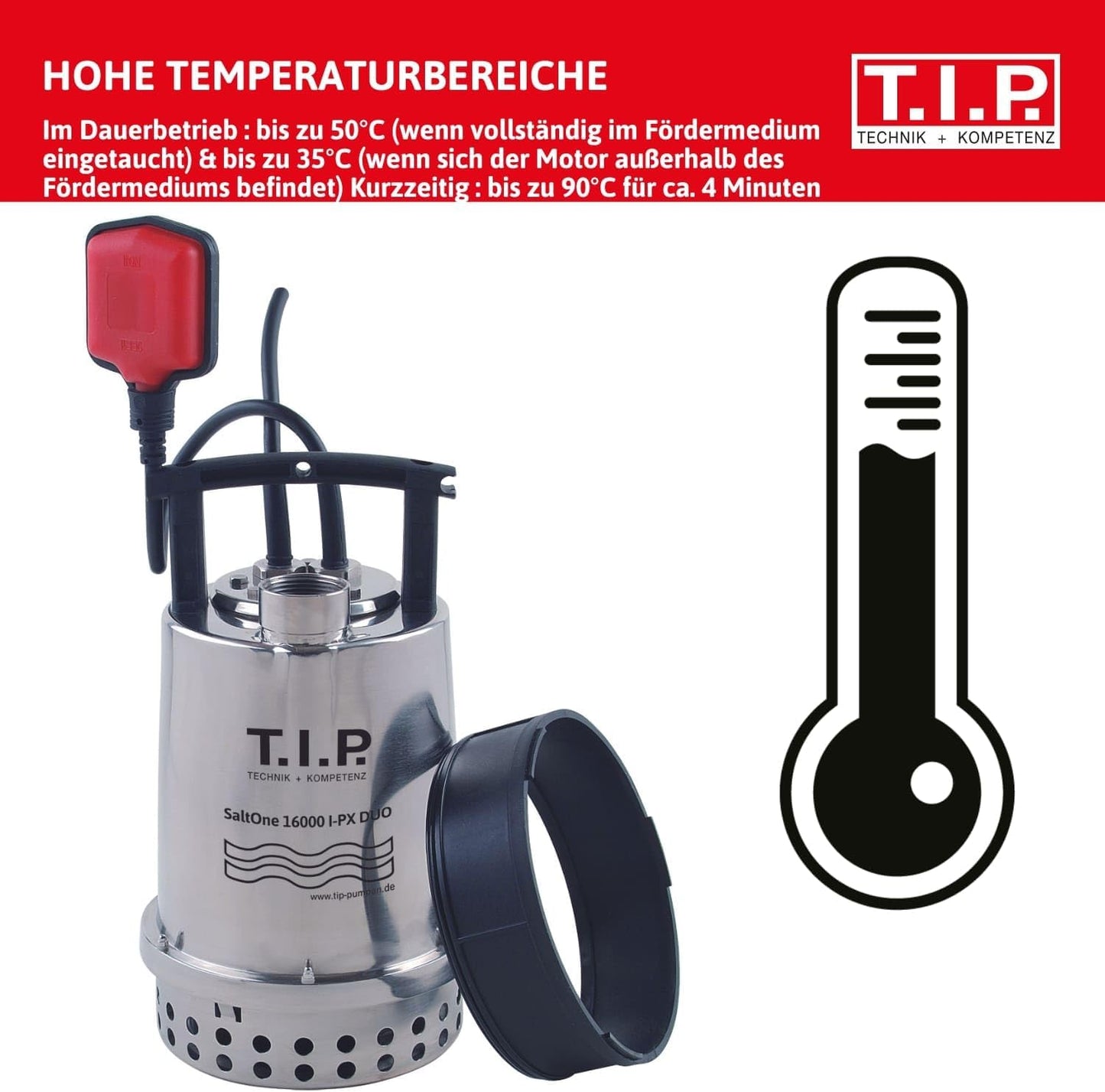 SaltOne 1600 I-PX DUO Tauchpumpe, Pumpe ohne Schlauch