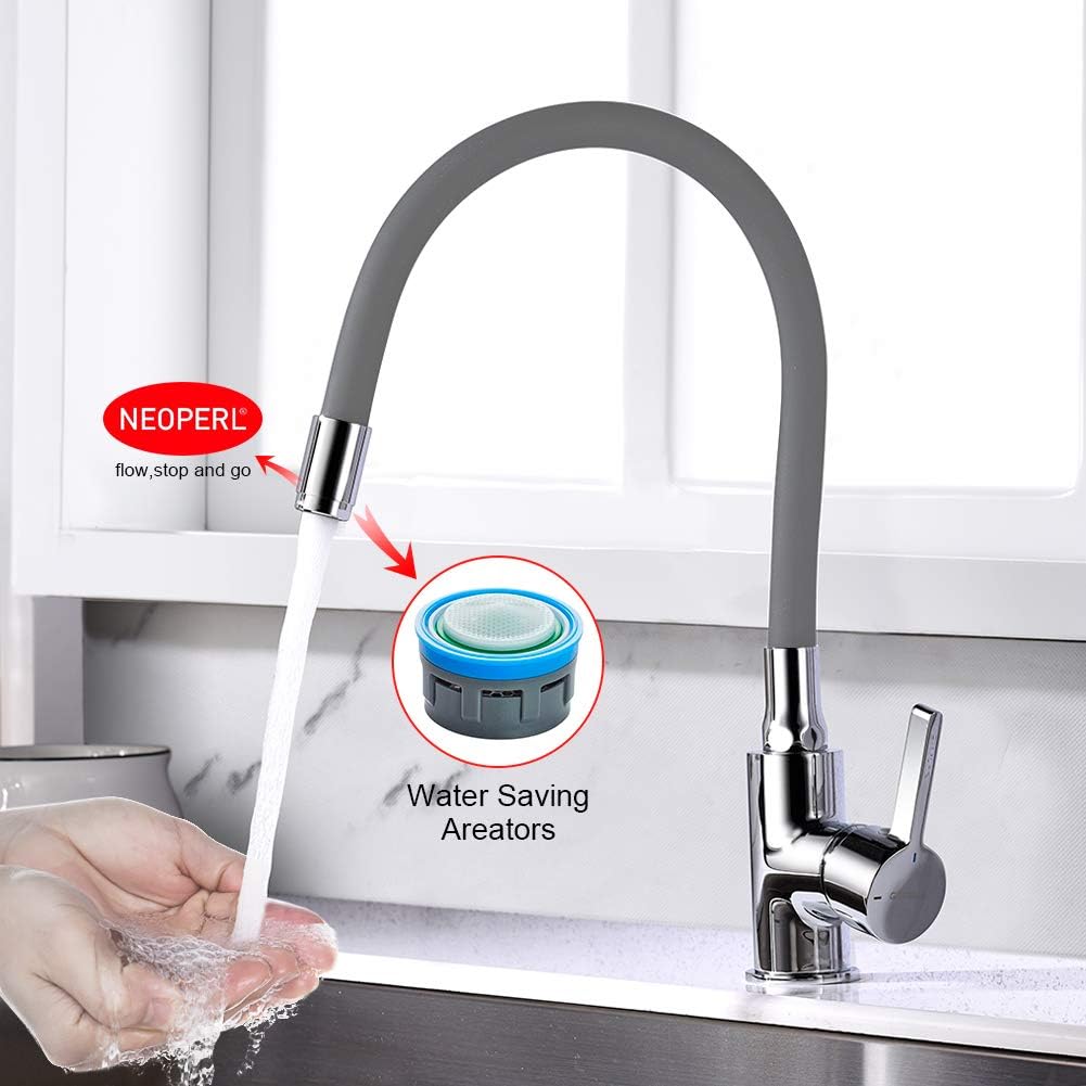 Küchenarmatur mit flexiblem Auslauf G4002-9, Grau