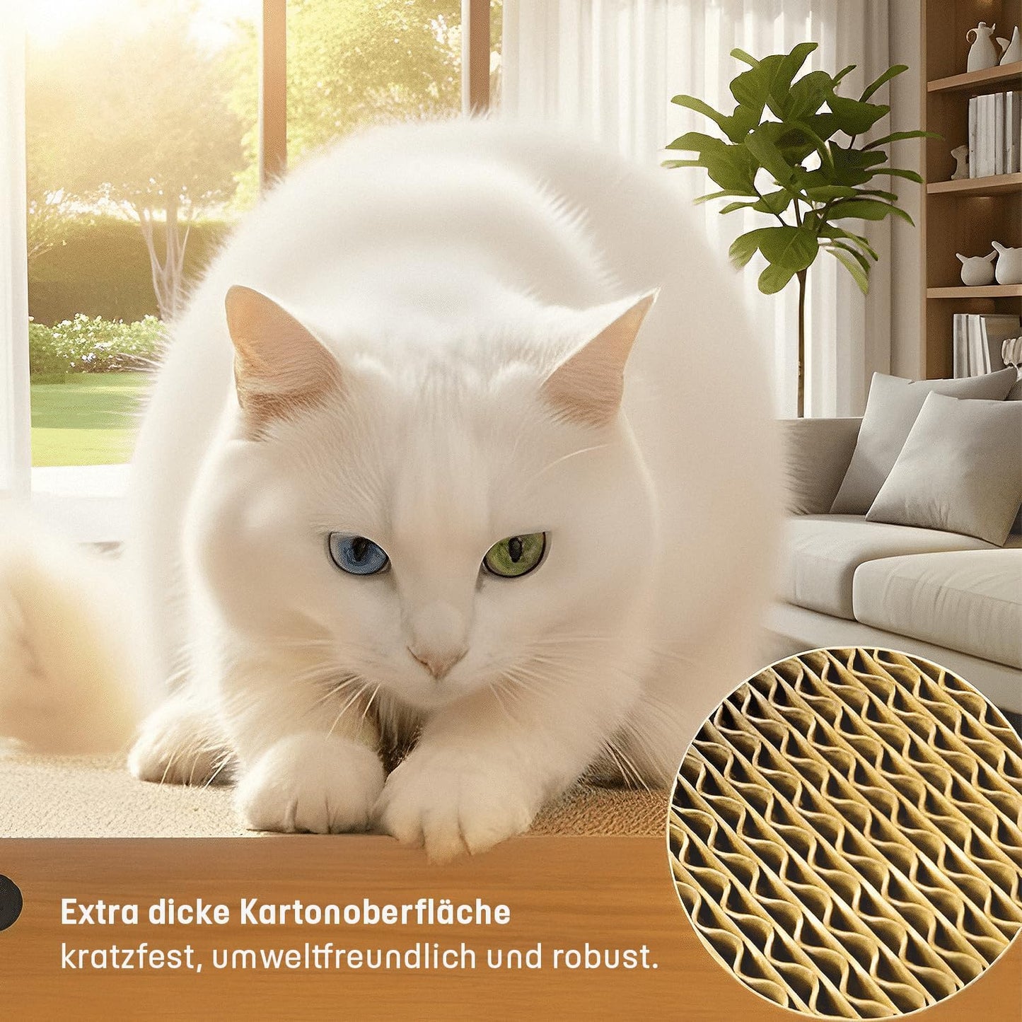 Katzen TV-Möbel mit Kratzfläche und Höhlen, TV-Modell
