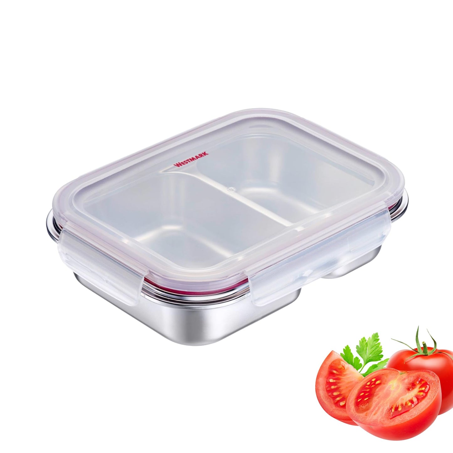 Edelstahl-Lunchbox, geteilt, 450 + 280 ml