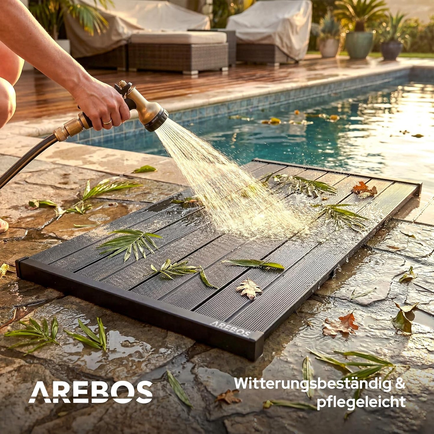 Bodenelement für Gartendusche