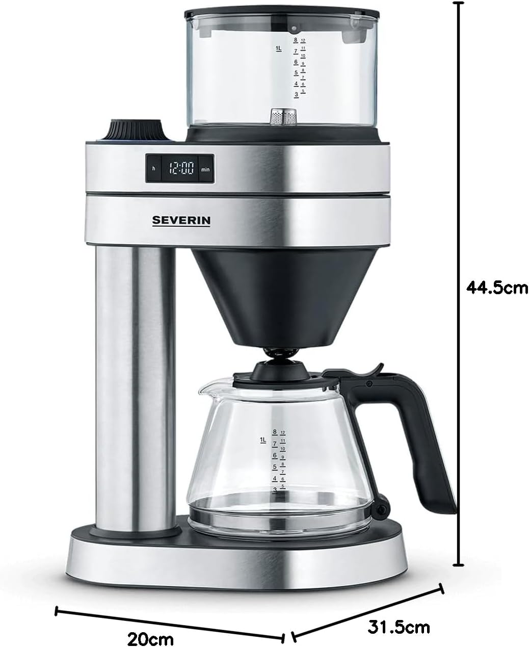 Filterkaffeemaschine Caprice mit Timer und Glaskanne, Mit Glaskanne