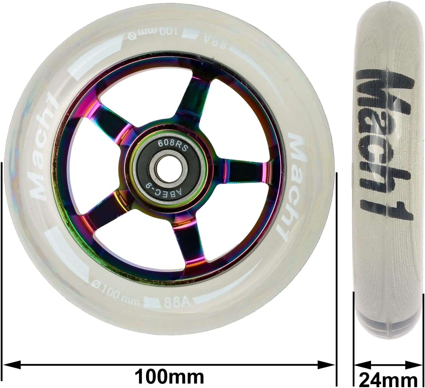 Stuntscooter Rollen-Set, 100x24mm