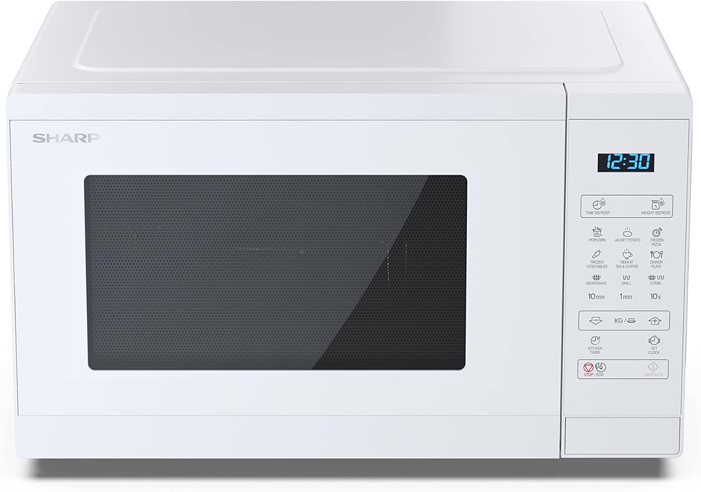 Mikrowelle mit Grillfunktion, Kristallweiss 25 Liter, 900W Grill, Digital