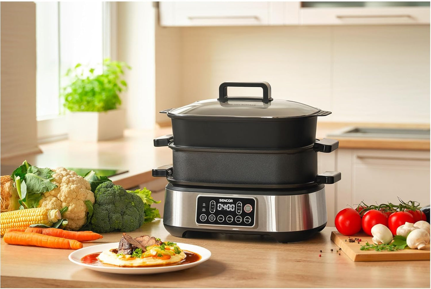 Multifunktions-Slowcooker und Grill SPR 6300BK