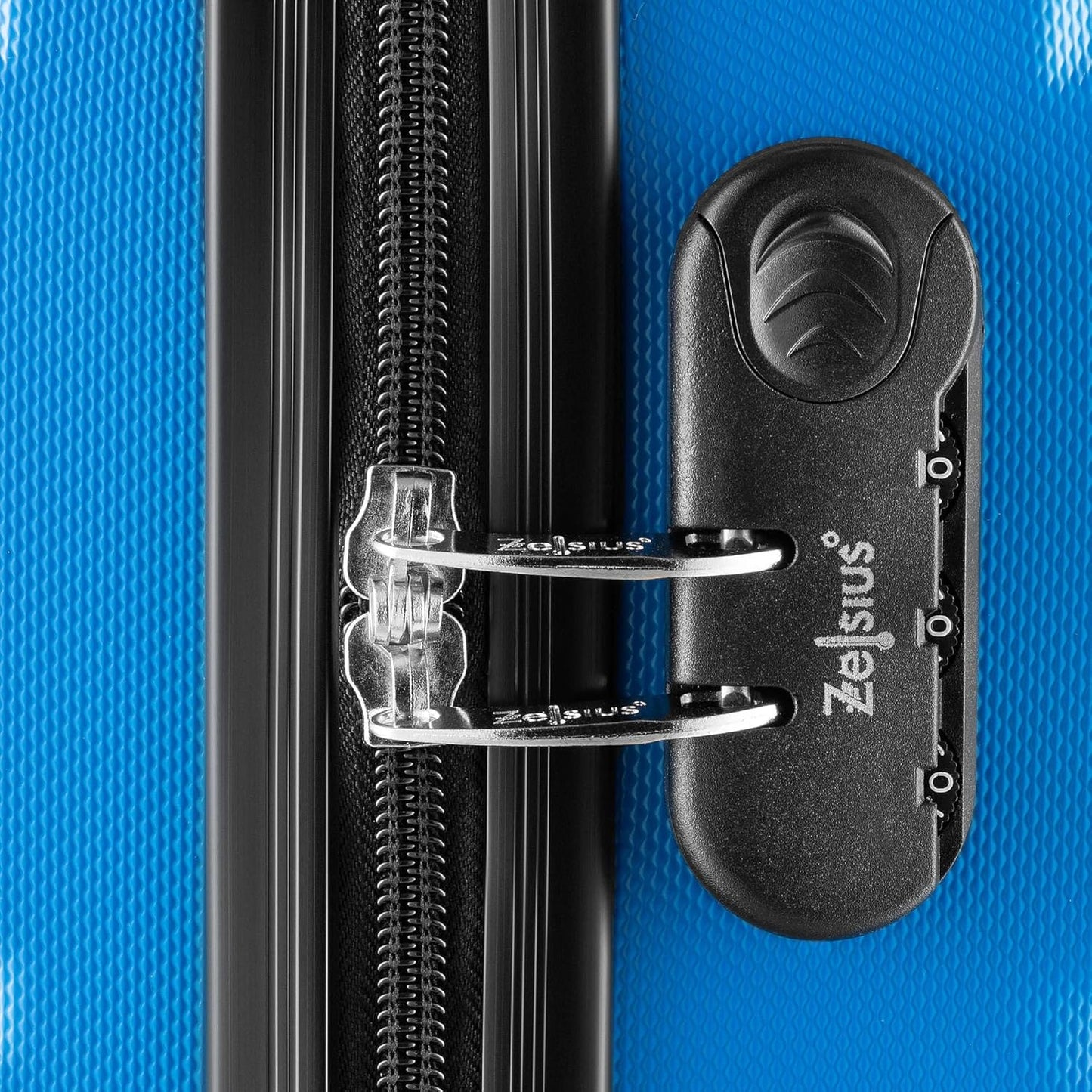 3-teiliges Hartschalenkoffer-Set mit Zahlenschloss, Blau 3-teilig