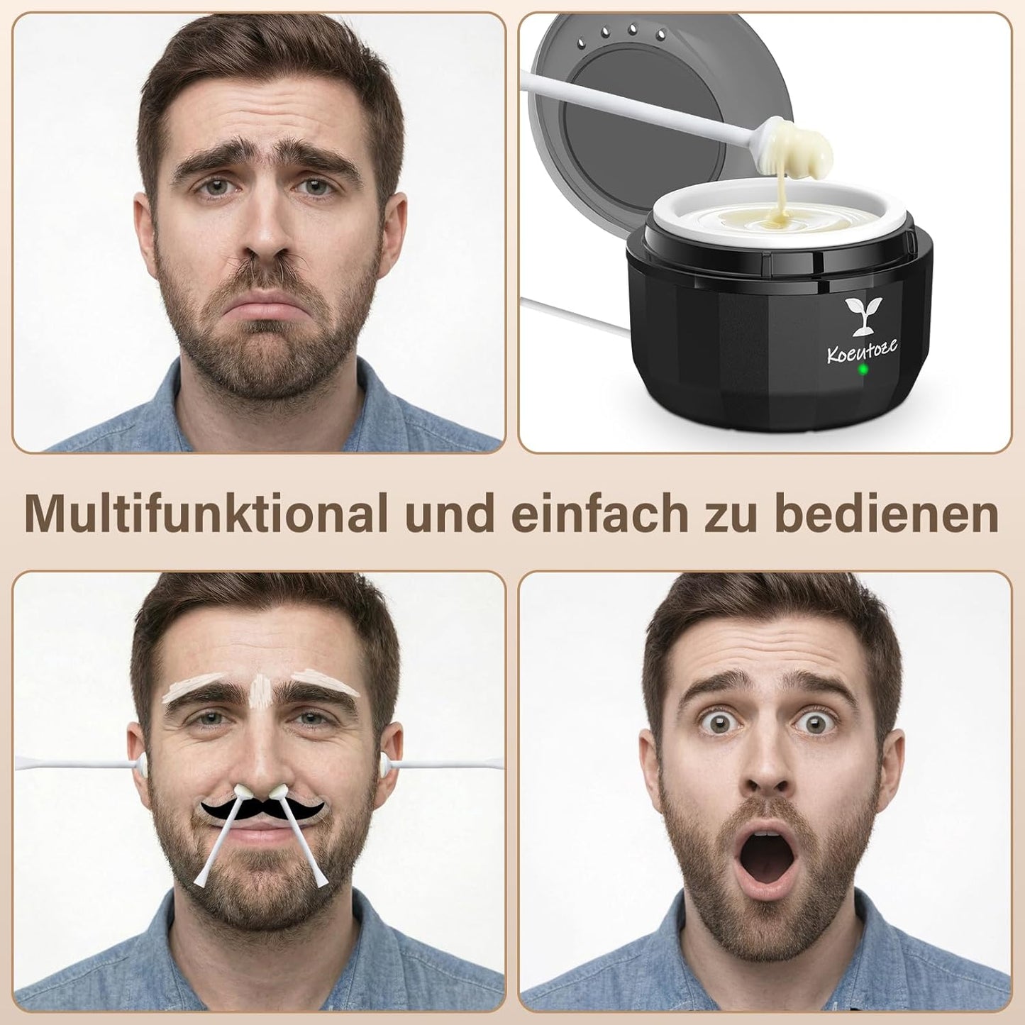 Nasenhaarentferner Waxing Kit mit Zubehör