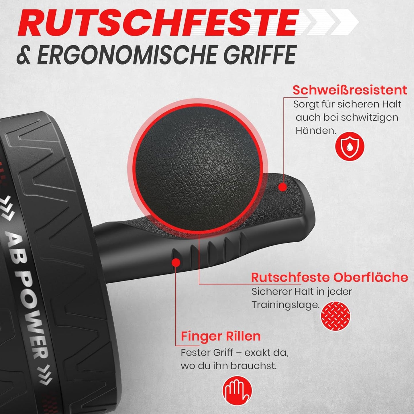 Bauchroller Trainingsset für Zuhause, 1 Schwarz