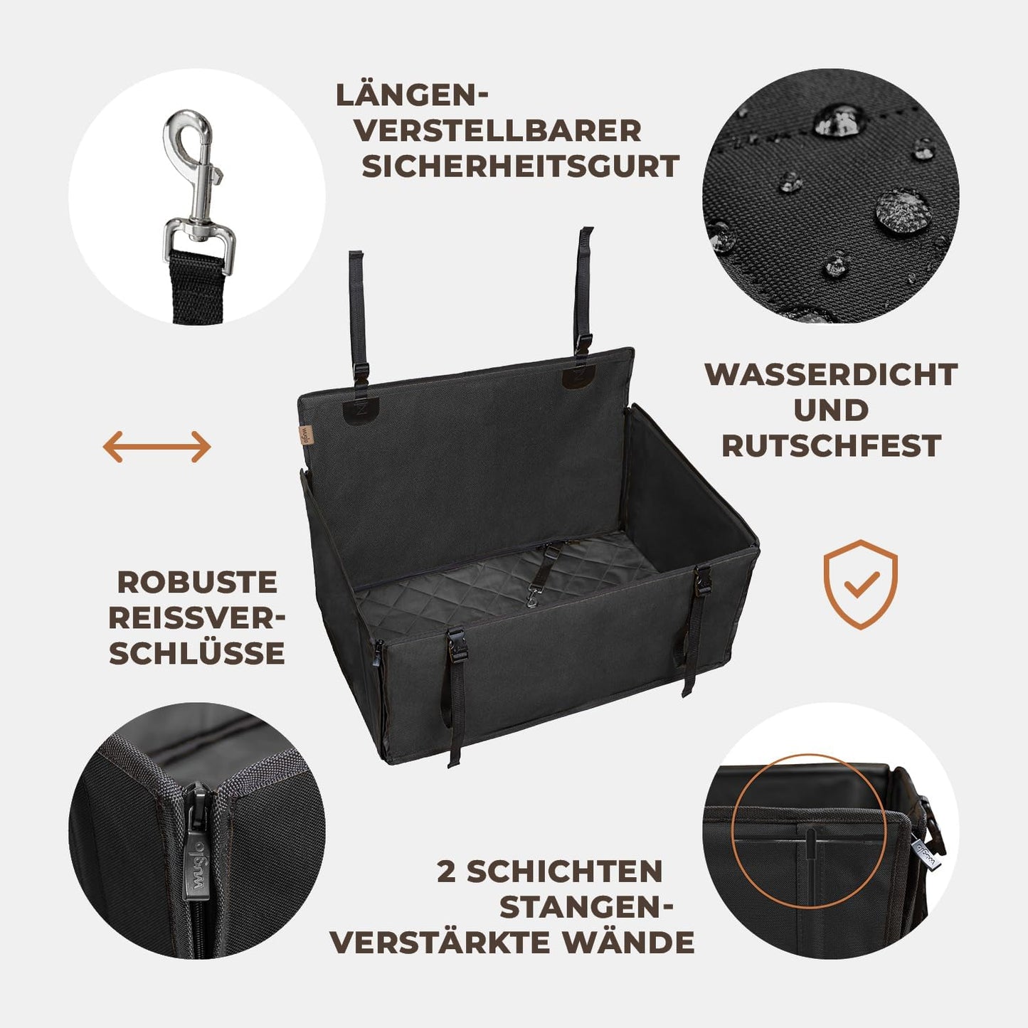 Autositz, L, Schwarz
