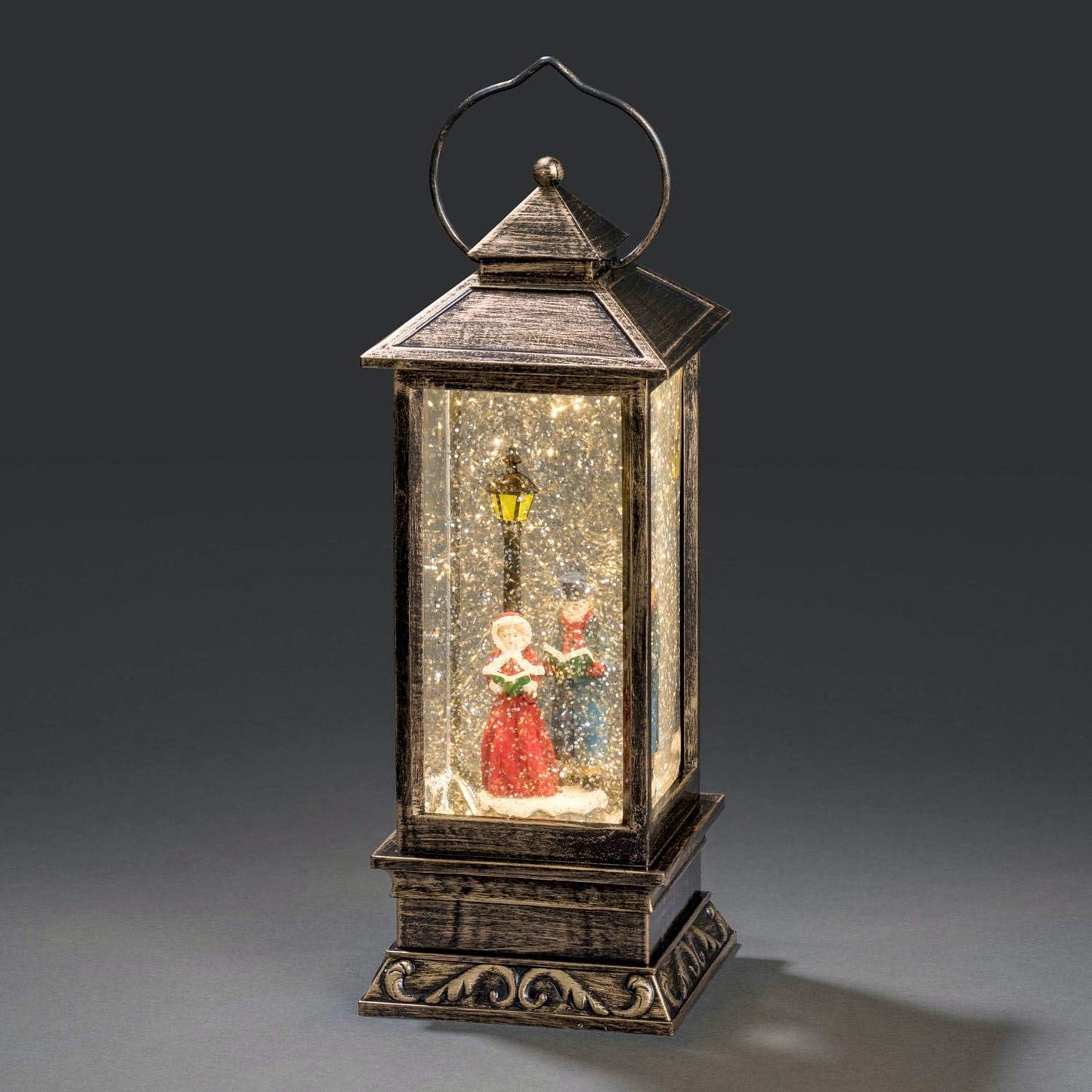 LED Schneelaterne im Charles Dickens Style, Kupfer Charles Dickens Style Single