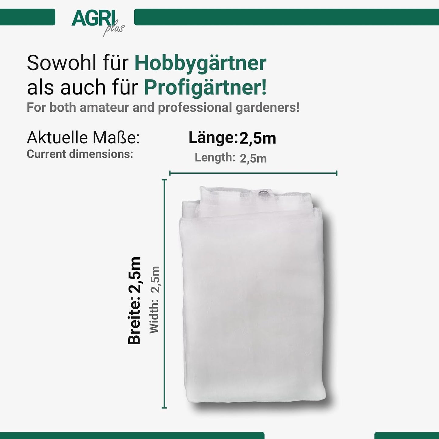 Teichschutznetz mit Ösen und Randverstärkung, 2,5 x 2,5 m, 2,5 x 2,5 m