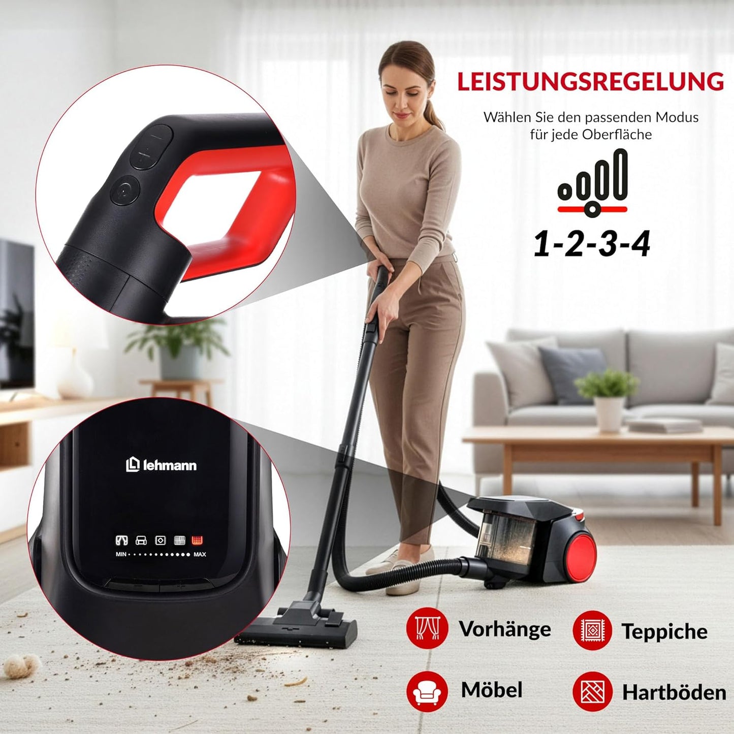Beutelloser Staubsauger mit Zyklontechnologie