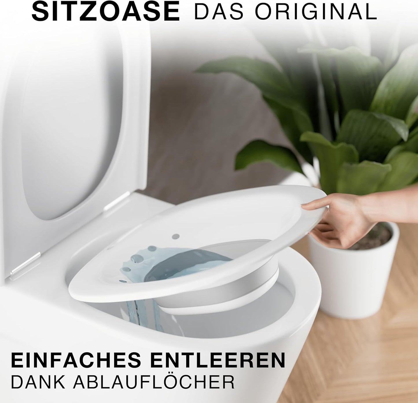Faltbare Sitzbadewanne, Faltbar Grau/Weiss