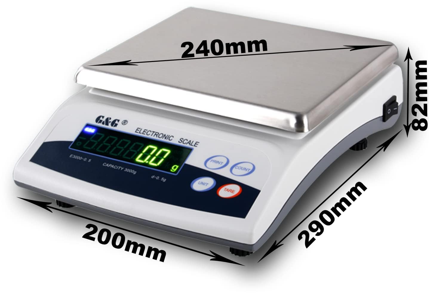 Digitale Tischwaage, E6000: 6000g/1g
