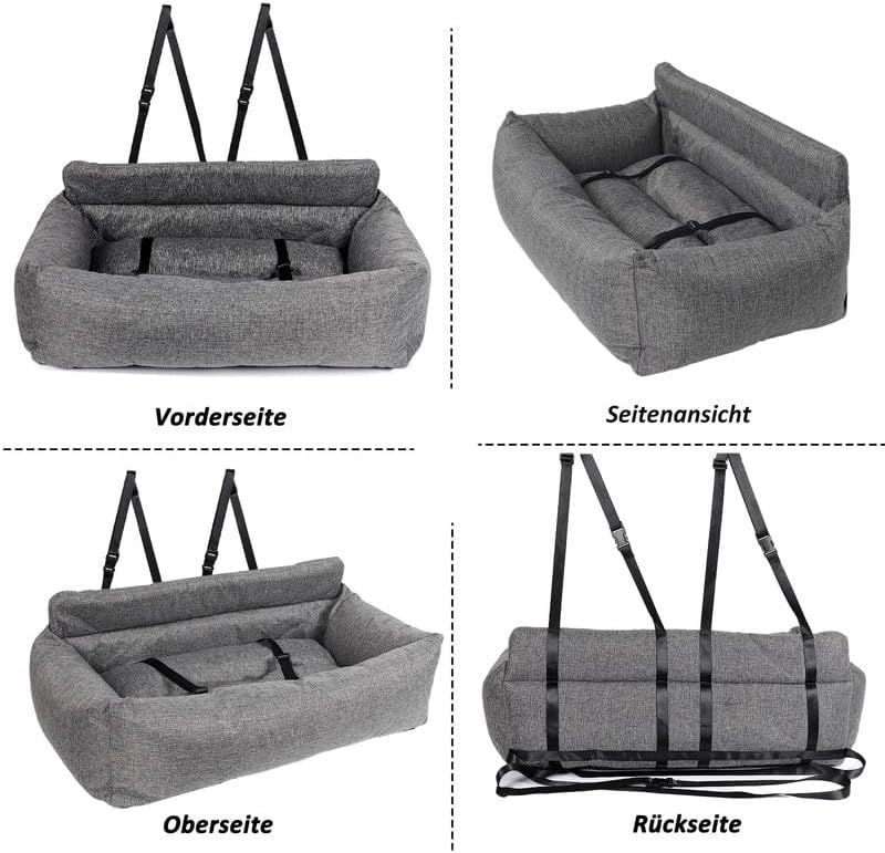 Hundeautositz, Grau (XL)