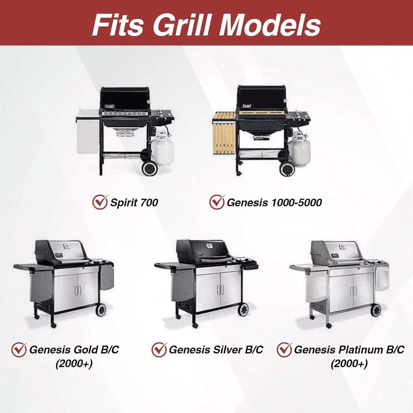 Edelstahl Grillrost 2er-Set für Spirit 300 Series, für Weber Spirit 300 Series