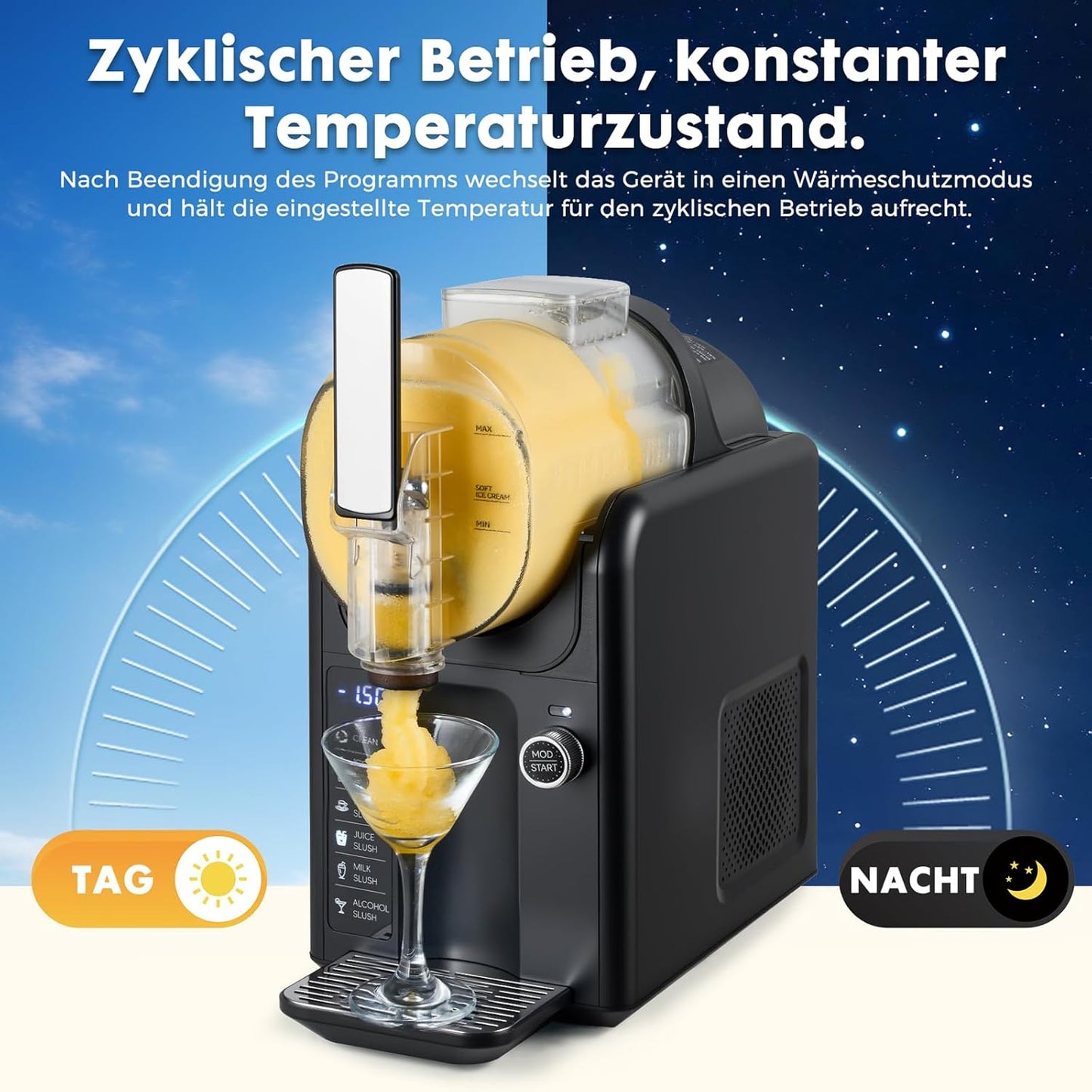 Slush Maschine Schnellgefrier-Getränke