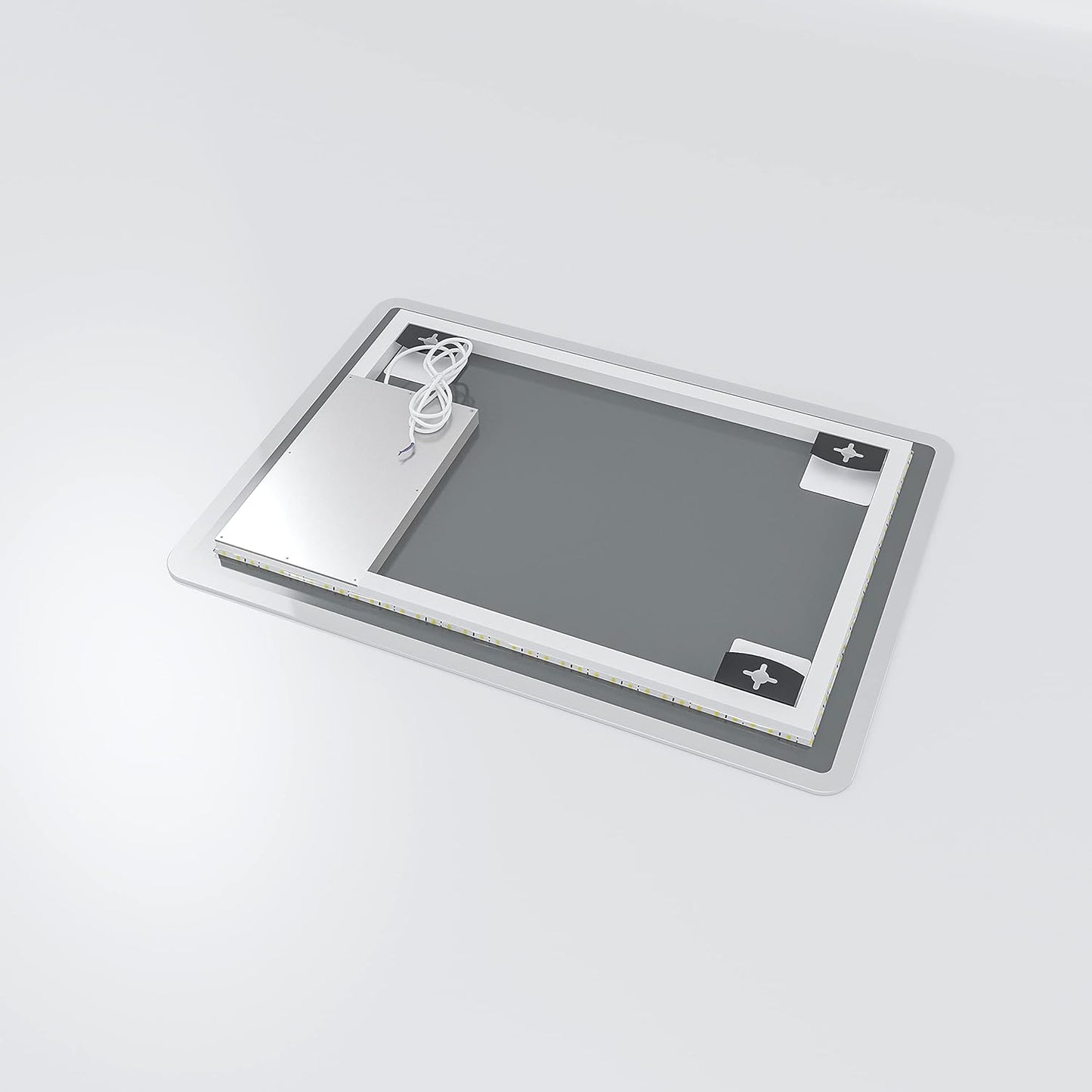 LED Badspiegel Boras-Serie mit Beleuchtung, 70x50cm, dimmbar, Touchschalter, Boras-serie 70x50cm, Kaltweiß, Touch-schalter, Dimmbar