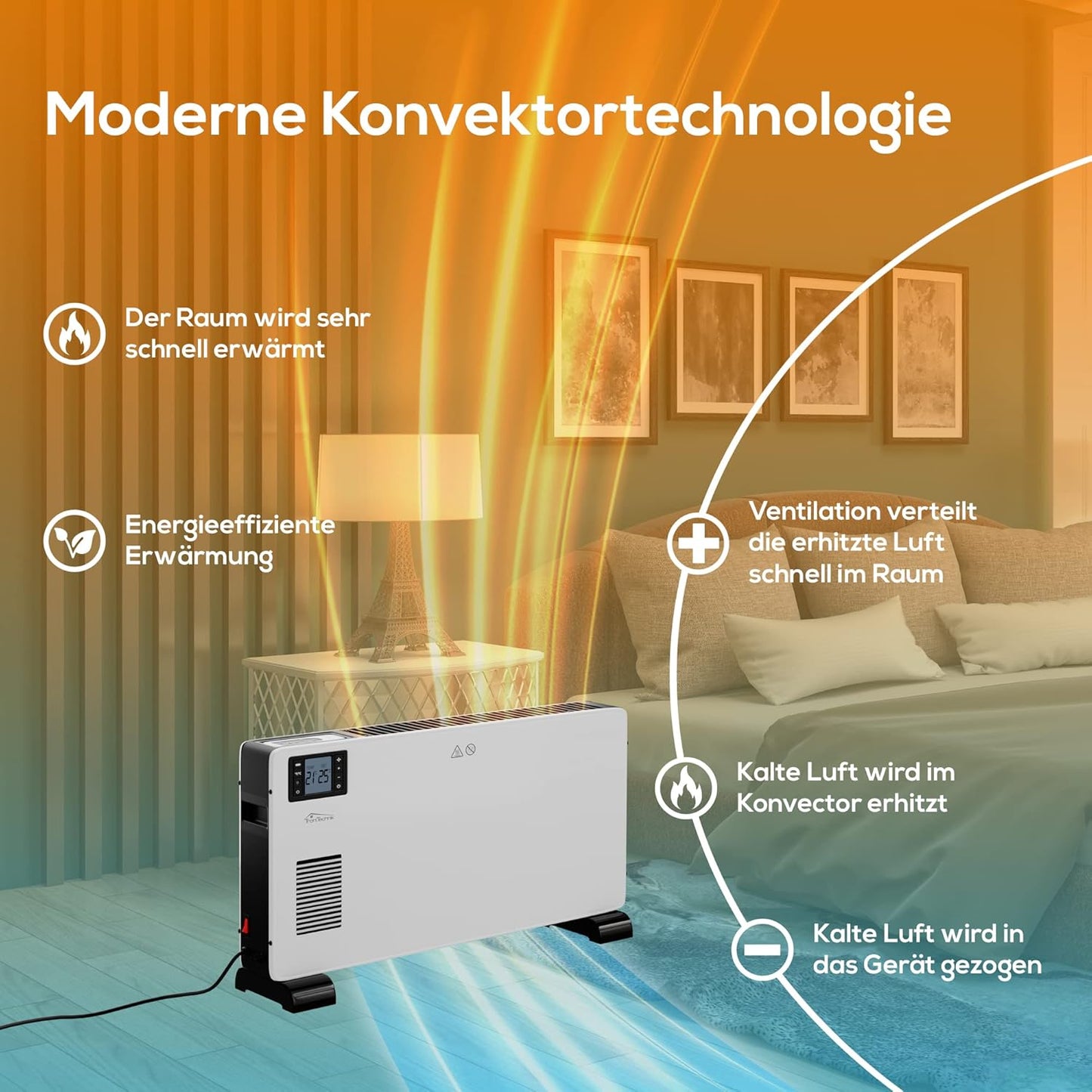 KH-102 Konvektorheizung mit Fernbedienung, KH-102 2,3kW