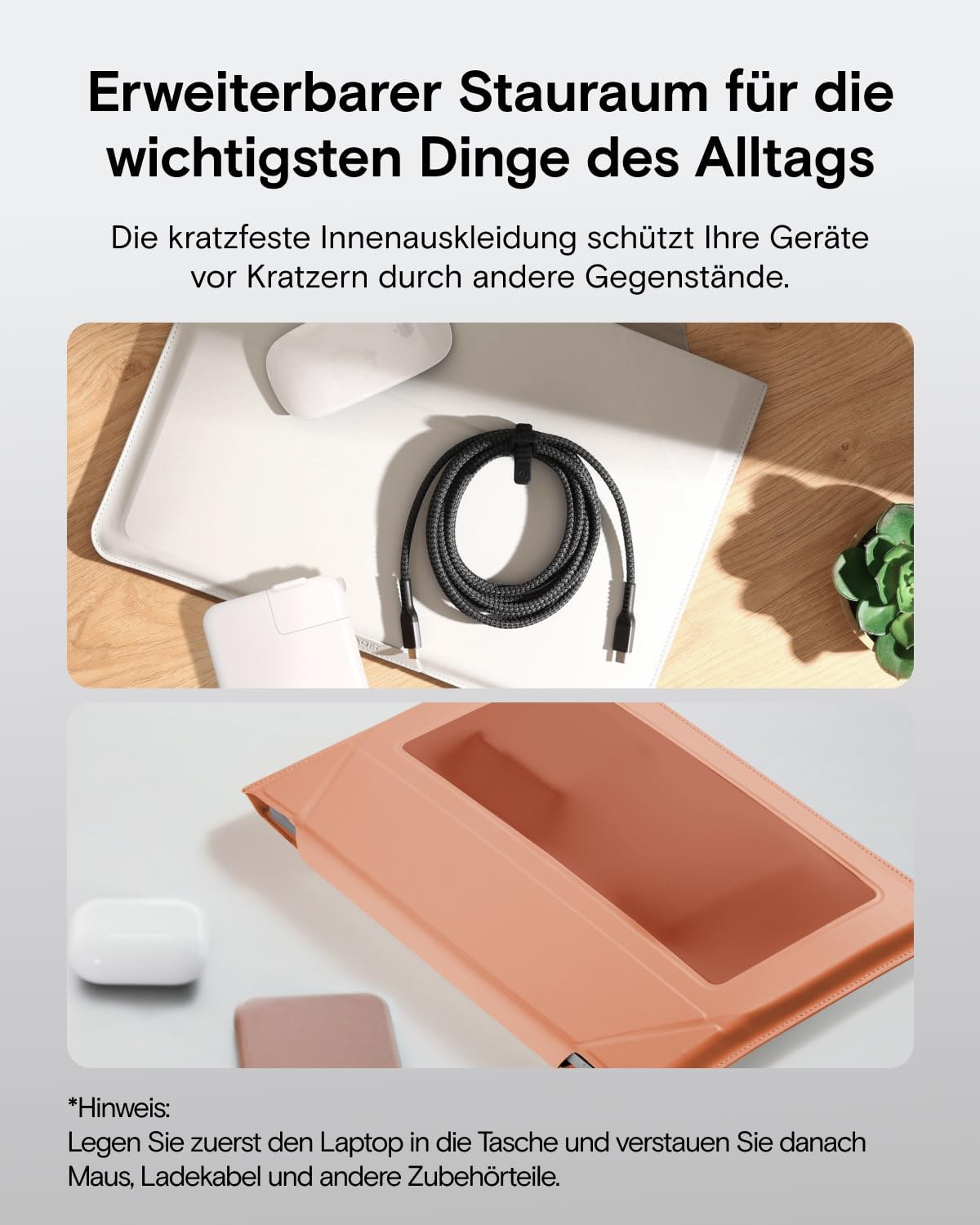 Laptoptasche & Ständer für 13,3 Zoll Laptops, Schwarz 13,3"
