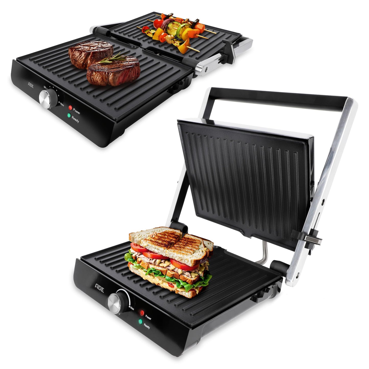 3-in-1 Kontaktgrill, Silber
