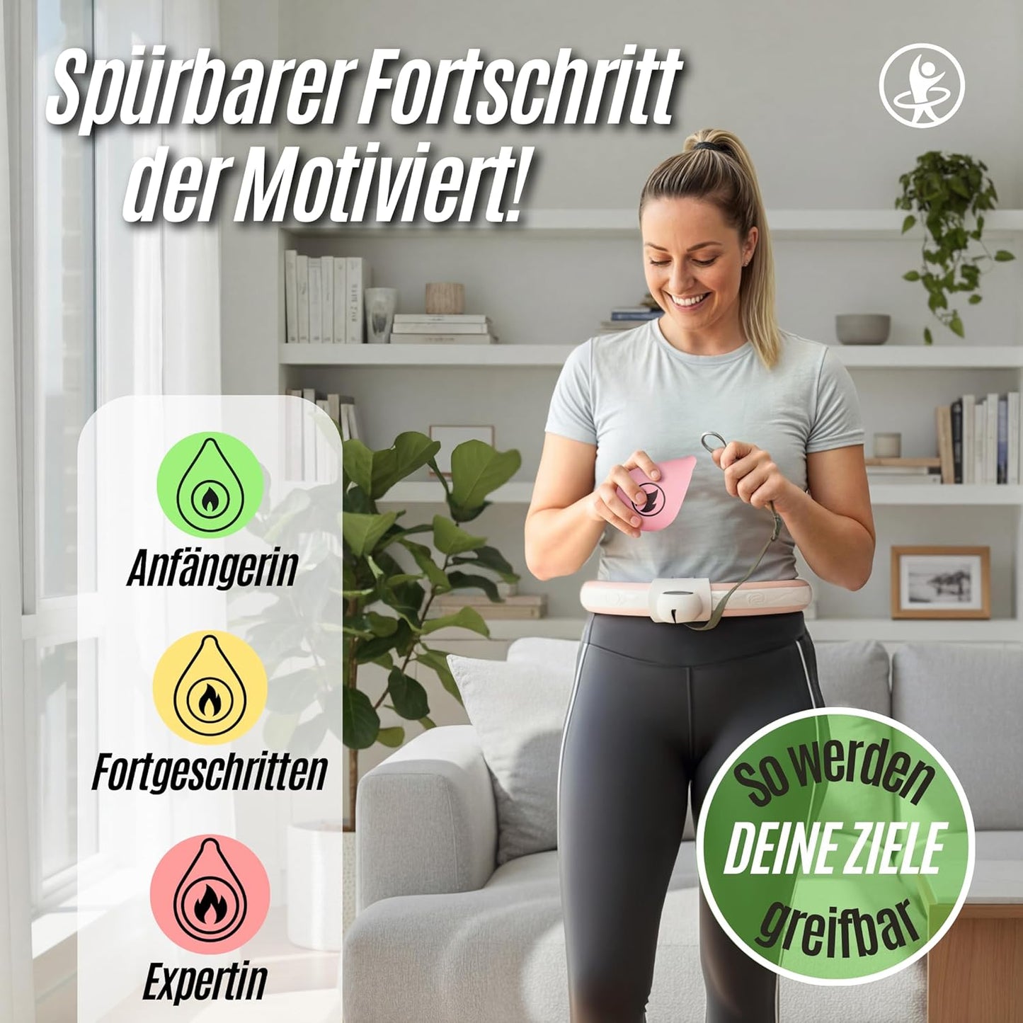 Hula Hoop Reifen mit Gewichten, Pink