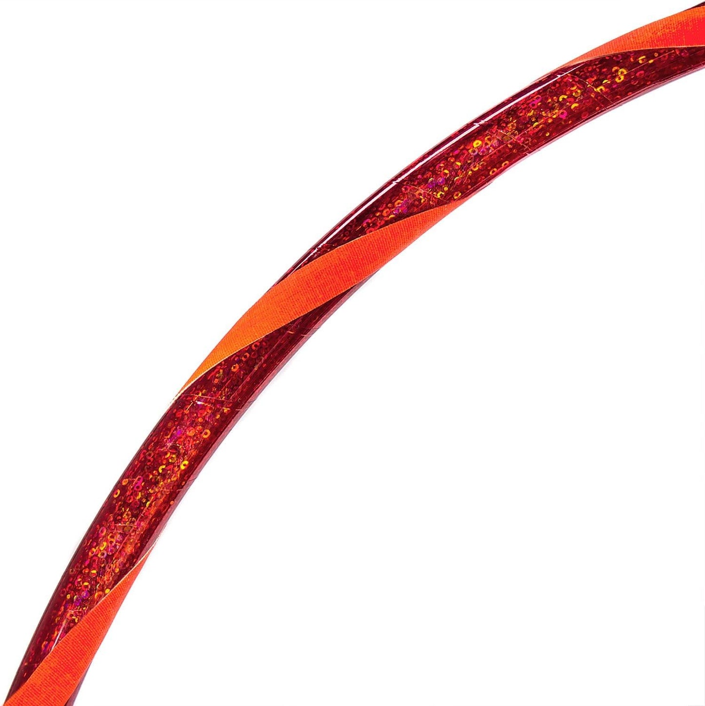Hula Hoop Reifen für Kinder, Ø60cm Glitter-Rot-Orange