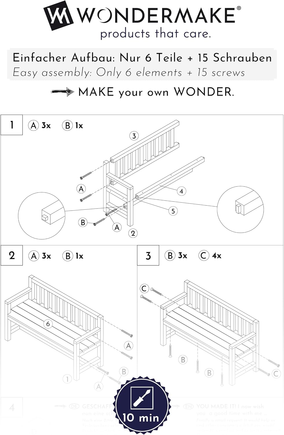Design-Kinder-Gartenbank
