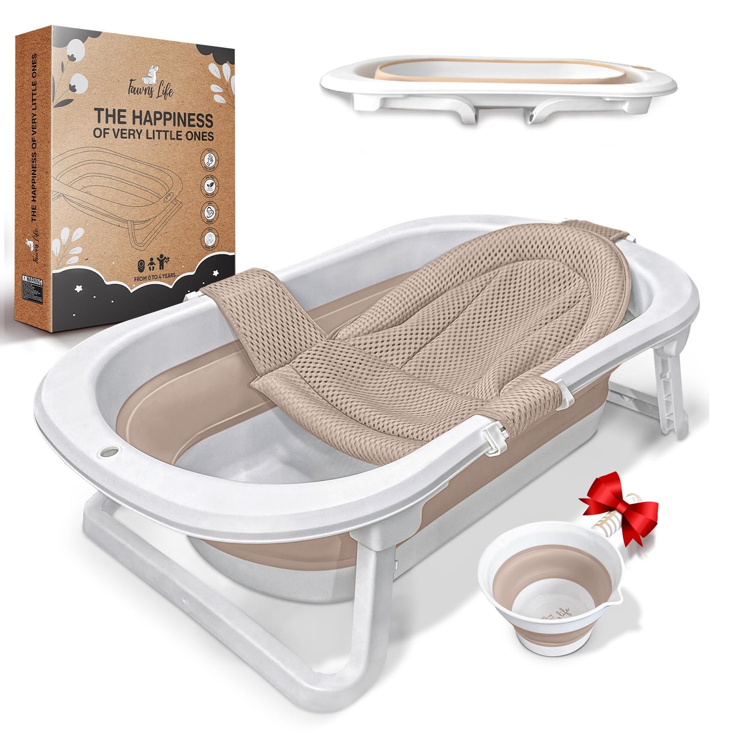 Faltbare Babywanne mit Sitz