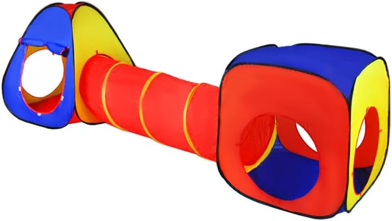 3-teiliges Pop-Up Kinderspielzelt mit Tunnel