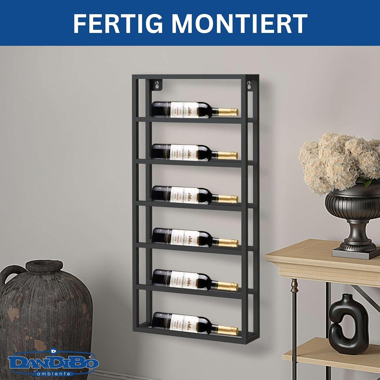 Weinregal für 6 Flaschen