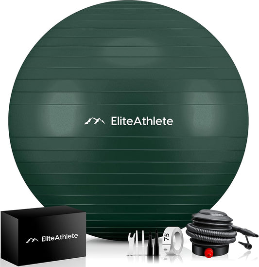 Ergonomischer Gymnastikball mit Anti-Burst-System 55cm, Deep Forest 55cm