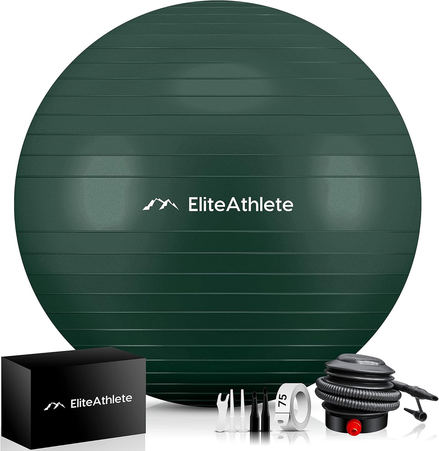 Gymnastikball mit Anti-Burst System, Deep Forest 75cm