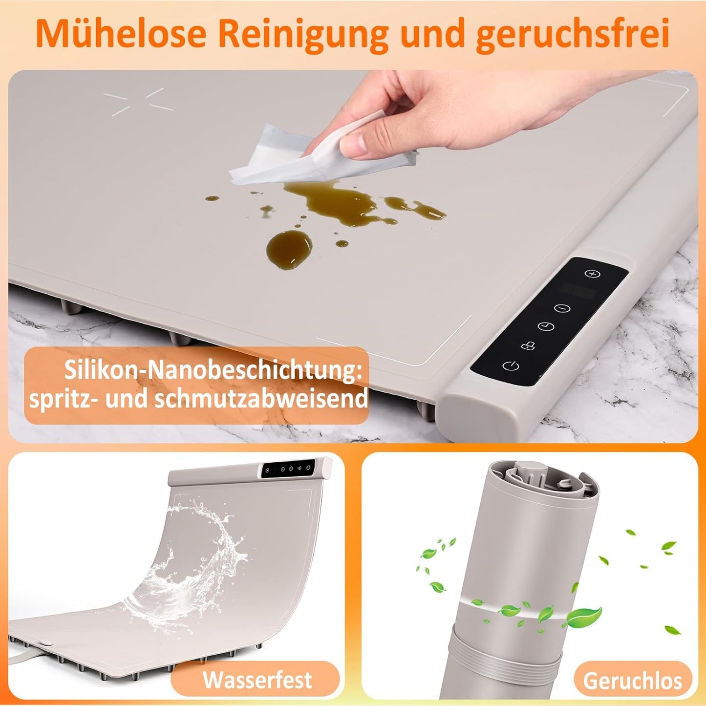 Elektrische Warmhalteplatte (40-120℃) Faltbar