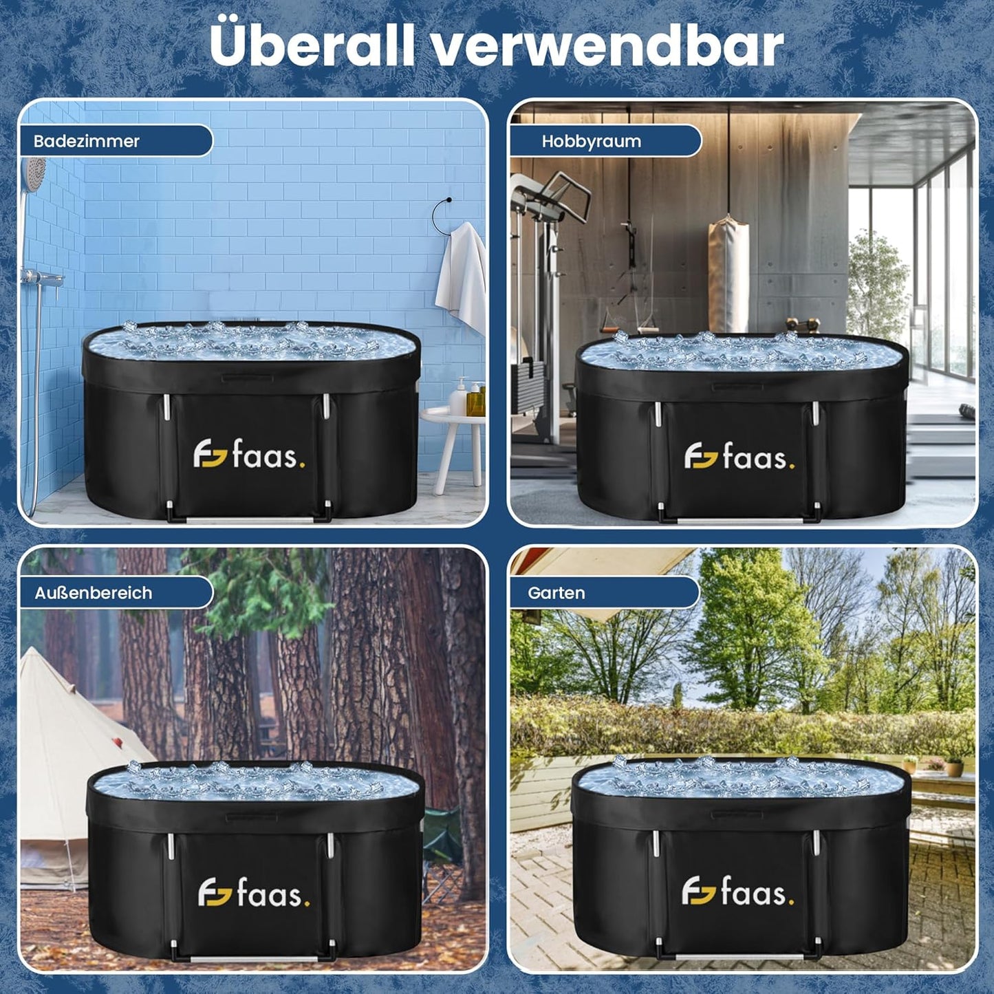 Faltbare Eisbadewanne