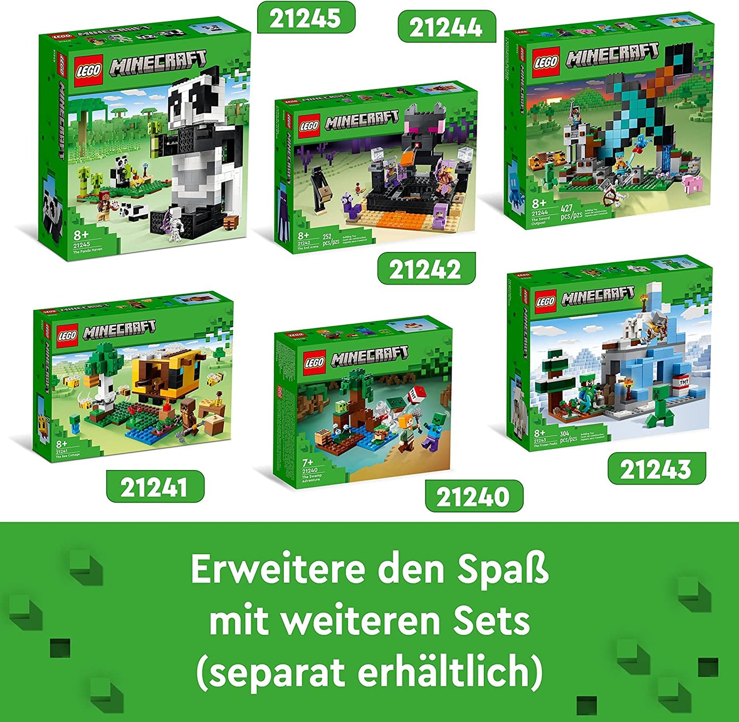 21245 Minecraft Das Pandahaus, Konstruktionsspielzeug, Single