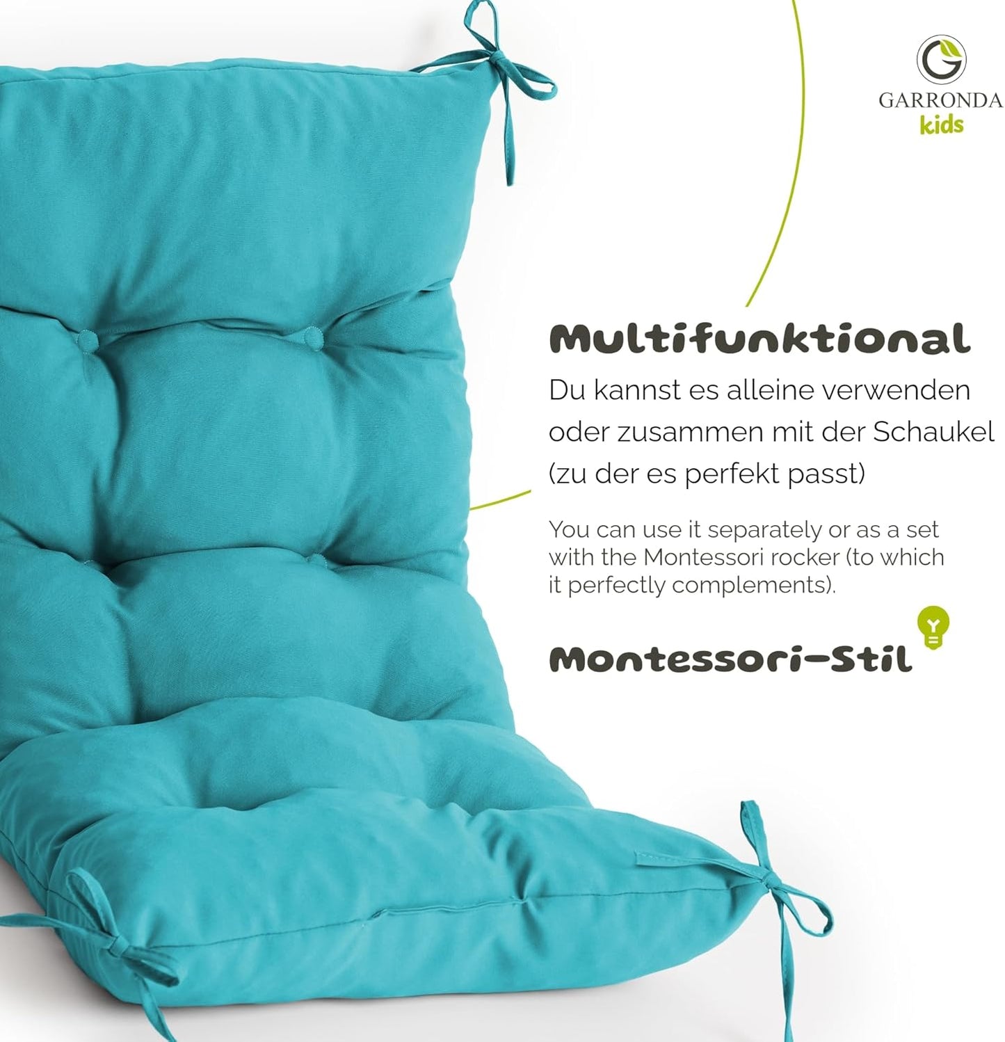Kissen für Montessori Kletterbogen, Blau Kissen für Kletterbogen