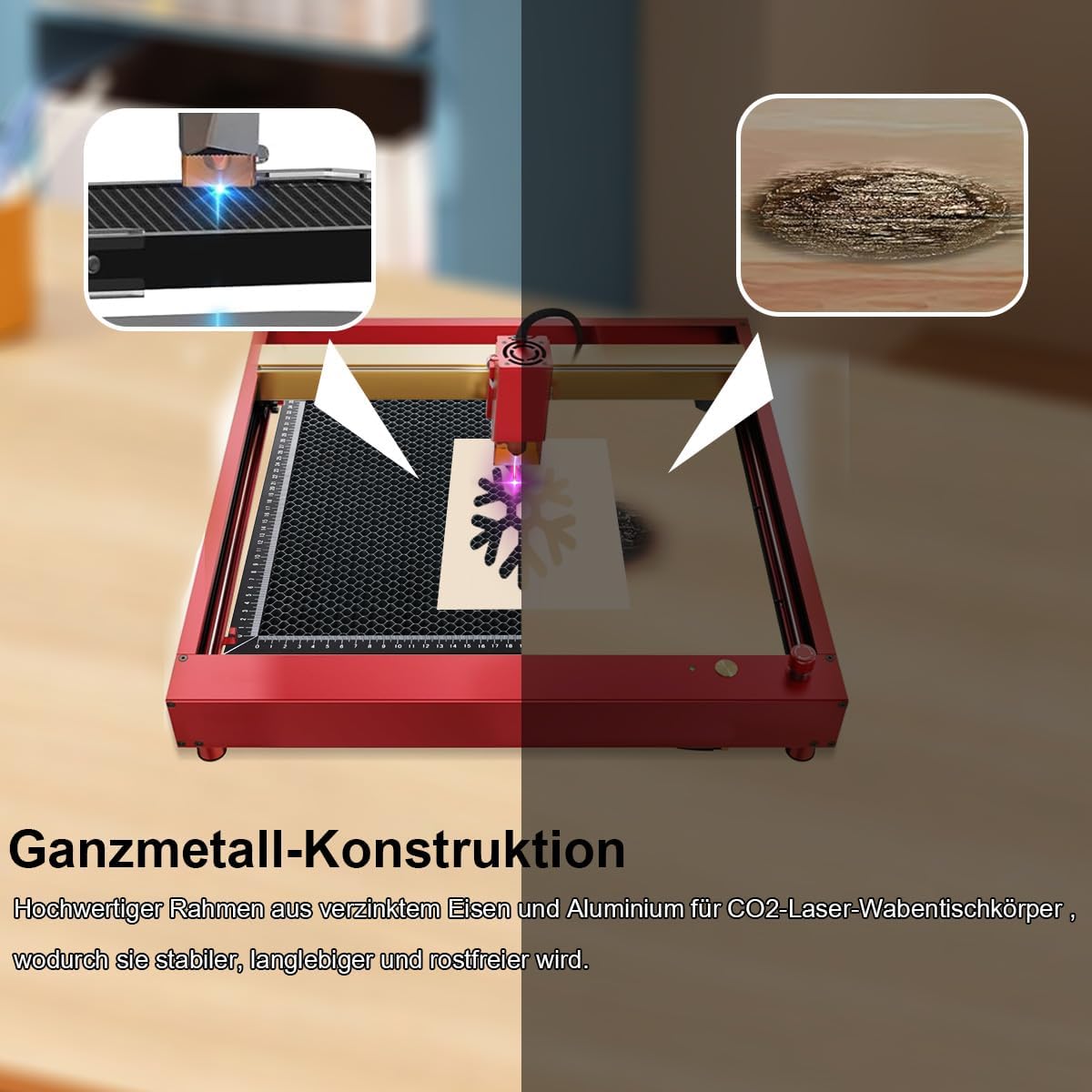Arbeitstisch für Laser-Graviermaschine (400x400 mm)