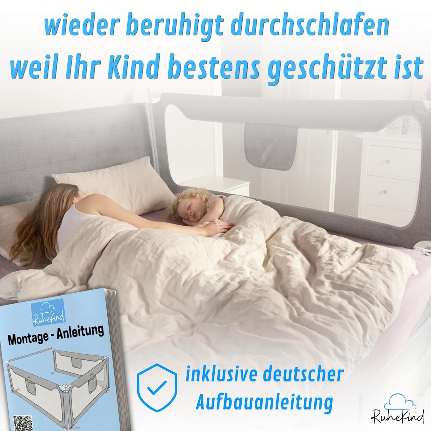 Rausfallschutz für Boxspringbetten, Einzelseite 180cm