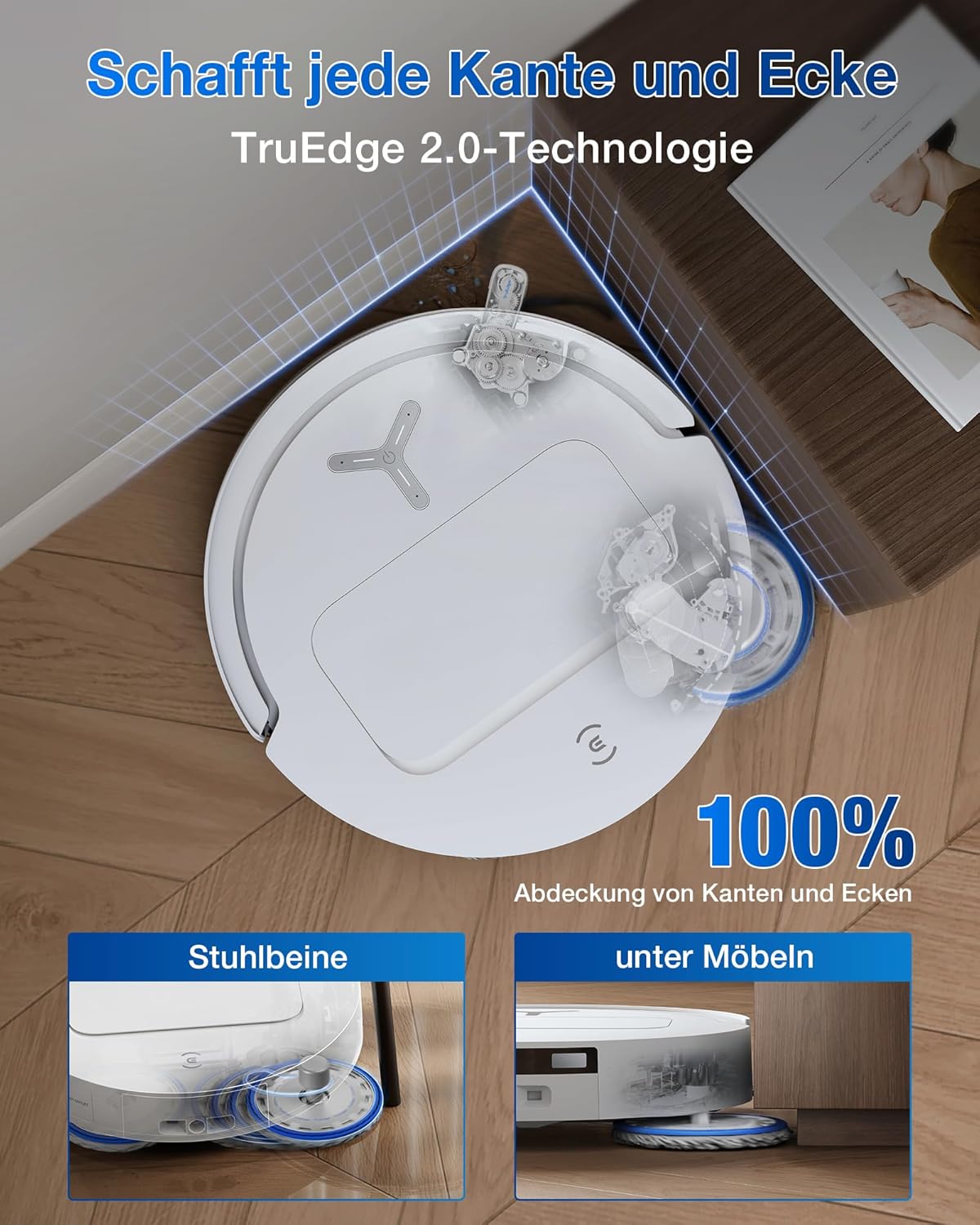 Deebot T50 Pro Omni Gen 2 Saug- und Wischroboter, 21.000 Pa, T50 PRO Gen2 Weiß