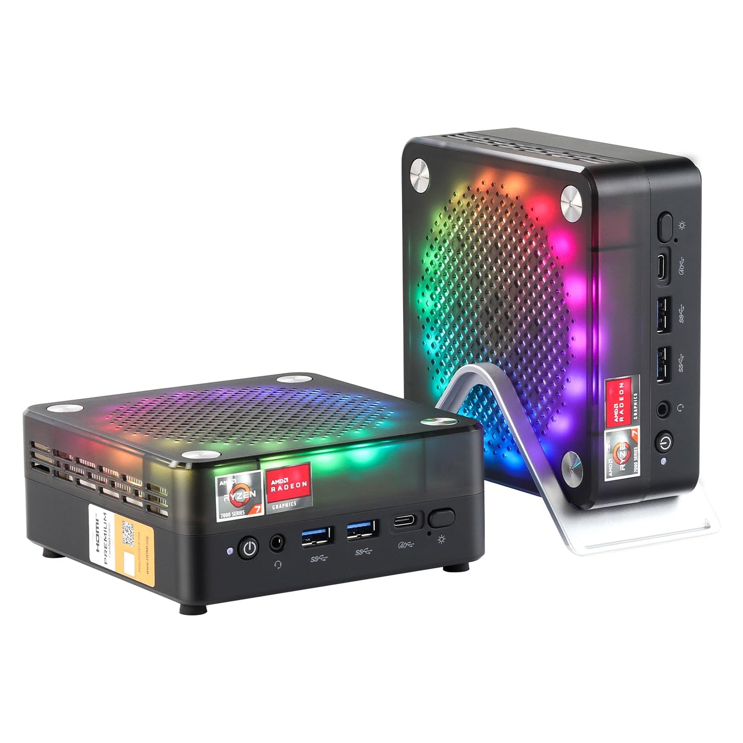 HA7 Gaming Mini PC Barebone mit Ryzen 7 7840HS, 4K Triple Display, barebones