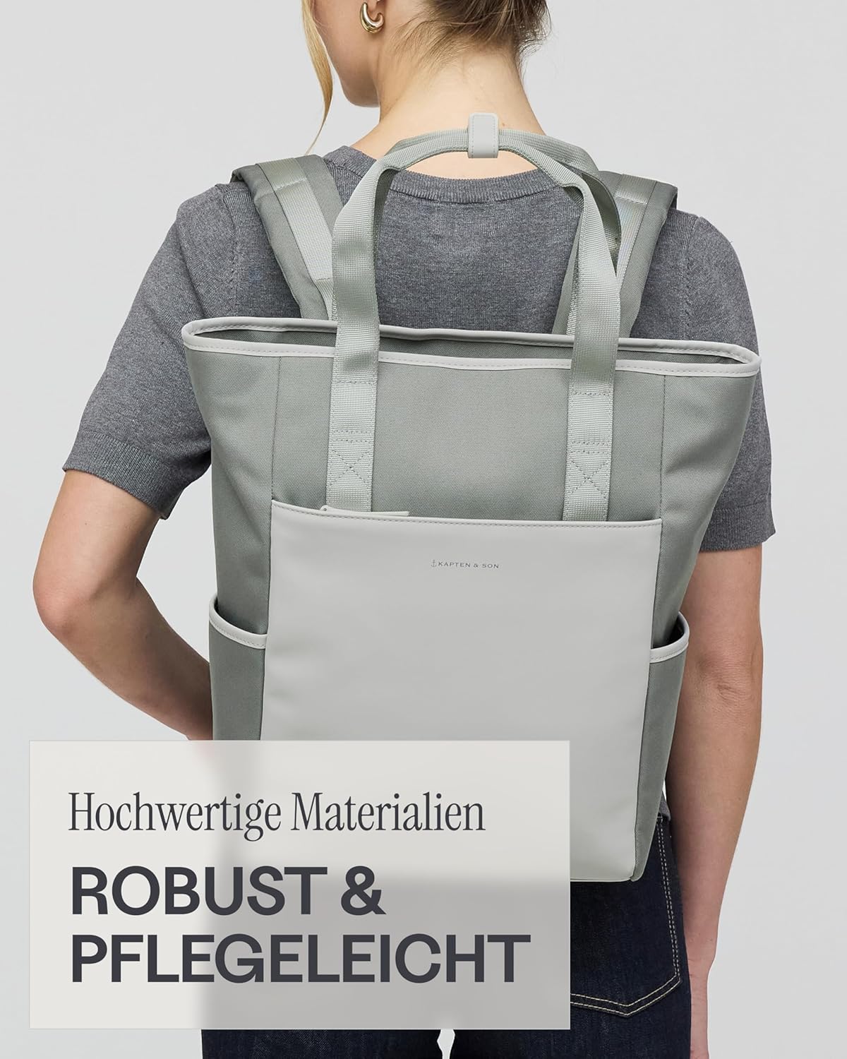 2in1 Wickelrucksack & -tasche, Muted Sage 18 L