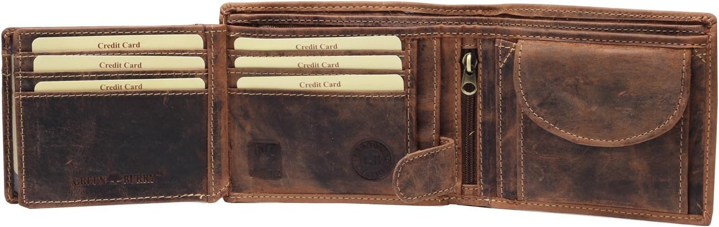 Vintage Portemonnaie Leder, Braun