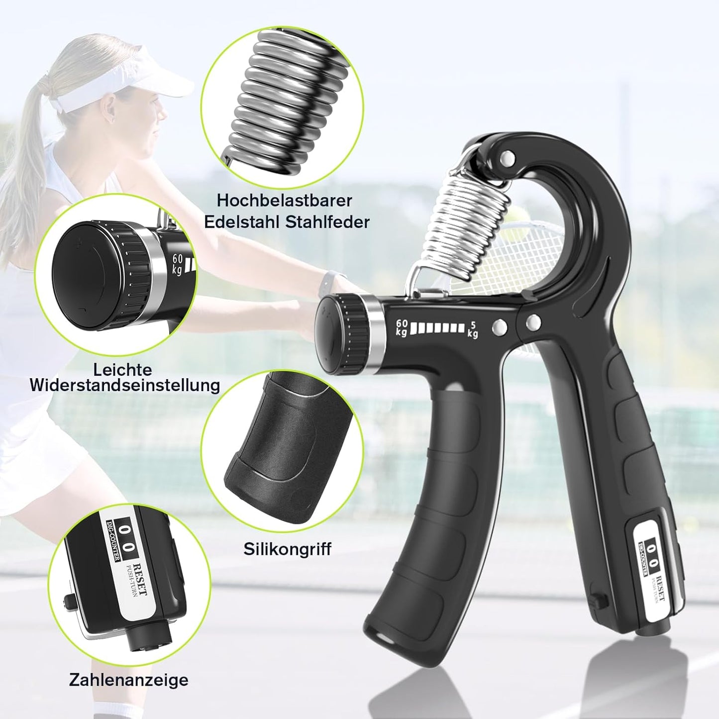 Hand- und Unterarmtrainer-Set, Tiefblau