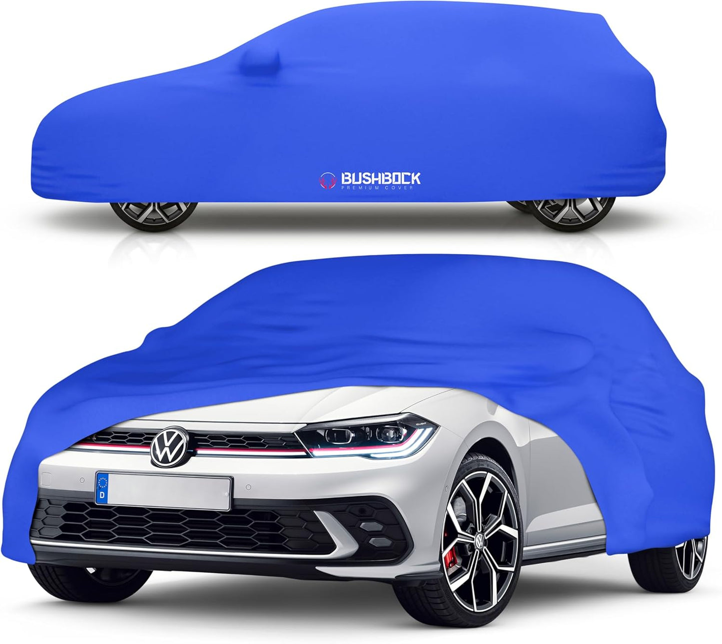 Autoabdeckung Indoor - Satin Schutzhülle (Grösse S), S Blau