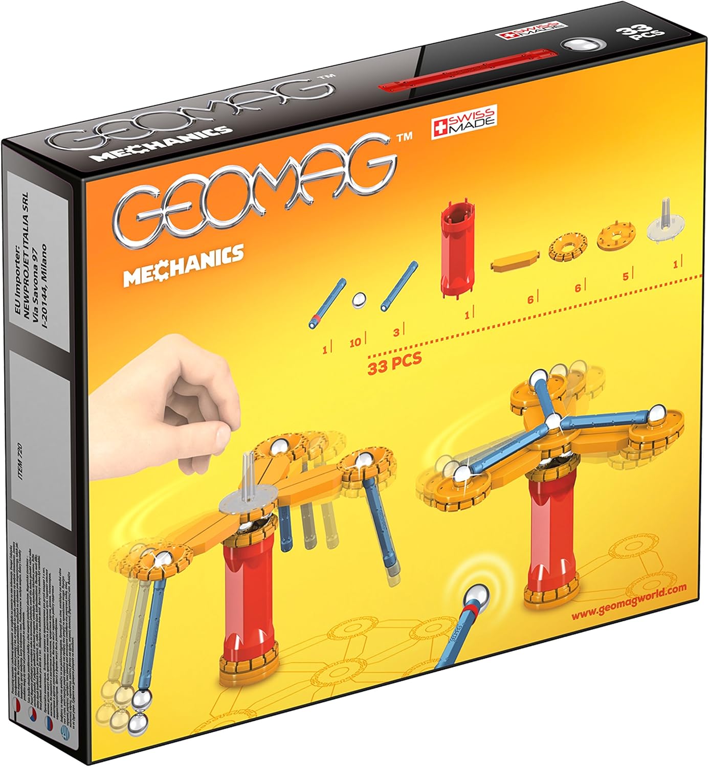 Mechanics Magnetbaukasten-Set, 33 Stück