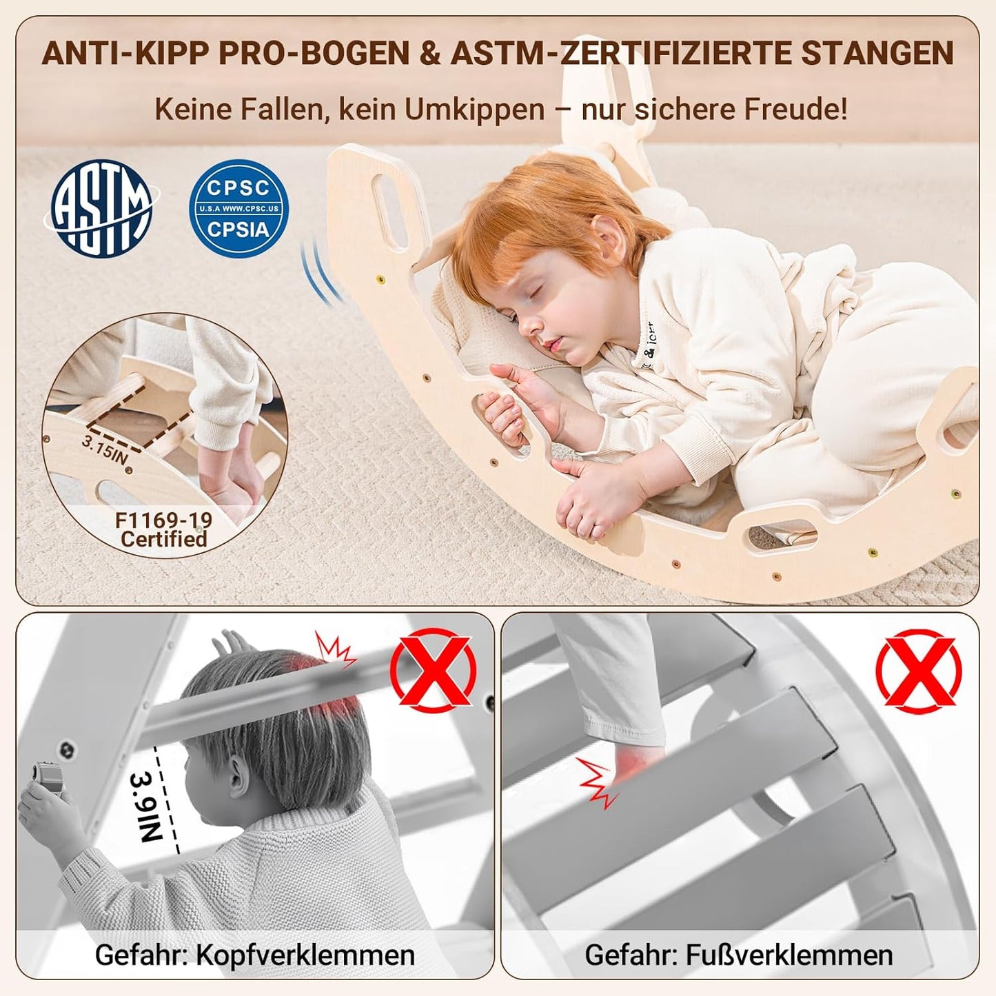 8-in-1 Klettergerüst-Set, Natur/Hellholz