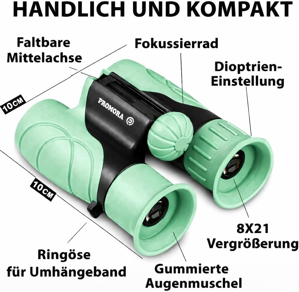 Fernglas für Kinder inklusive Lupe & Kompass, mintgrün